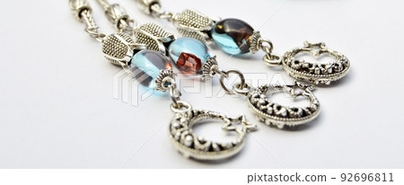 Colored and silver beads sequenced, short rosary, tespih tesbih Colored and silver beads sequenced, short rosary, tespih tesbih 92696811