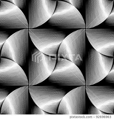 Abstract Seamless Op Art Pattern. Lines texture. 92696963