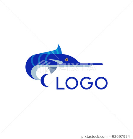 Broadbill logo design, vector icon or clipart. 92697954
