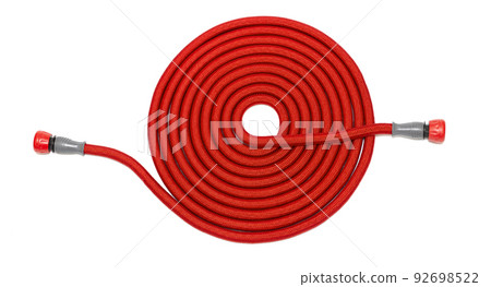Red garden hose  isolated 92698522