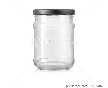 empty glass jar with a screw thread 92698635
