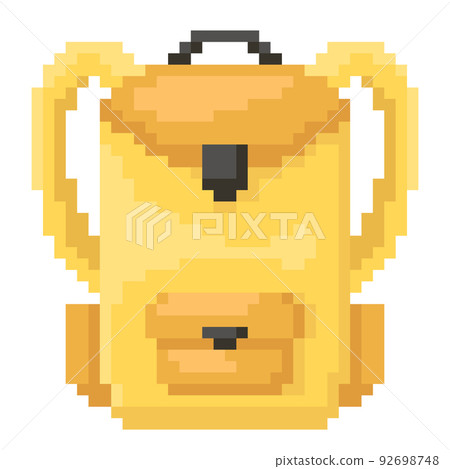Schoolbag pixel on a white background. Back to school 92698748