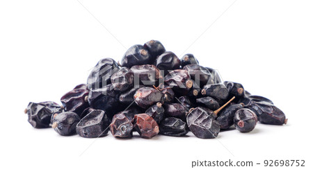 Dried barberry close-up on a white background. Isolated 92698752