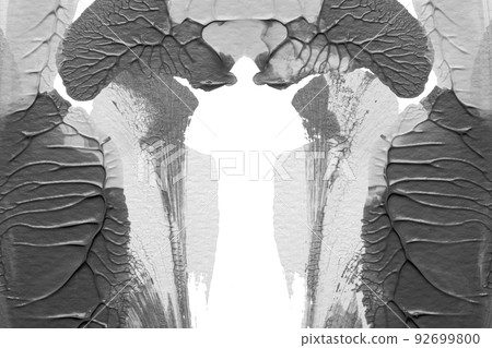 black white abstract acrylic painting color texture on white paper background by using rorschach inkblot method black white abstract acrylic painting color texture on white paper background by using rorschach inkblot method 92699800