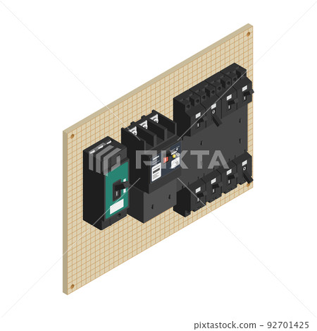 Old-fashioned home breaker isometric Old-fashioned home breaker isometric 92701425