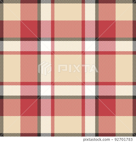 Plaid check pattern. Seamless fabric texture. Tartan textile print. 92701783