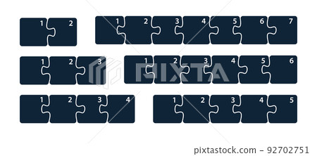 Puzzle sequence. Steps infographics. Presentation chart elements. 92702751