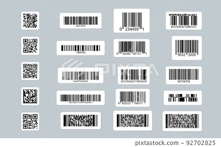 Code stickers on isolated background. Code sample 92702825