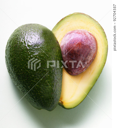 fresh avocado cut in half fresh avocado cut in half 92704387