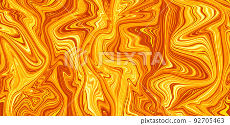 Bright yellow seamless marble pattern with psychedelic swirls 92705463