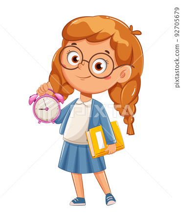 Cute schoolgirl with watch Cute schoolgirl with watch 92705679