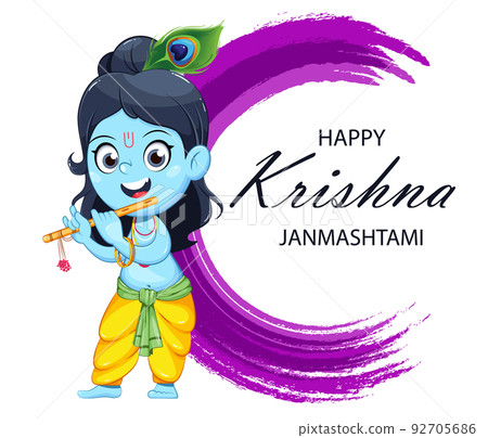 Happy Krishna Janmashtami greeting card 92705686