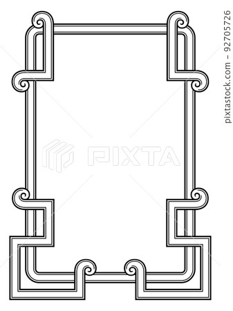 Decorative abstract frame. Vintage border. Classic design for decoration. Decorative abstract frame. Vintage border. Classic design for decoration. 92705726