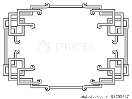 Decorative abstract frame. Vintage border. Classic design for decoration. 92705727