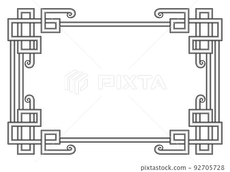 Decorative abstract frame. Vintage border. Classic design for decoration. Decorative abstract frame. Vintage border. Classic design for decoration. 92705728