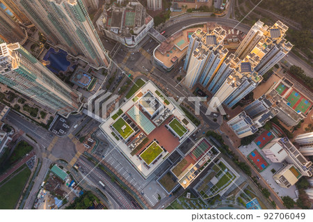 Top down view of Hong Kong residential district 92706049