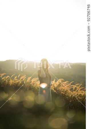 solo woman travel take photo and sightseeing sunrise on mountain at thailand solo woman travel take photo and sightseeing sunrise on mountain at thailand 92706746