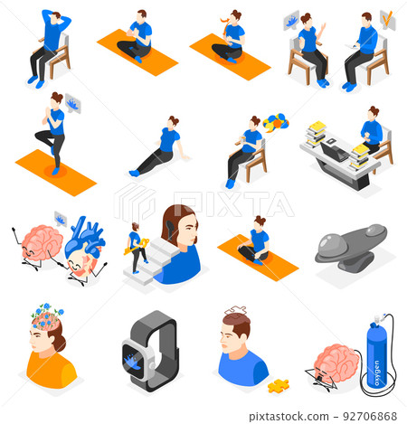 Meditation Mindfulness Icon Set Meditation Mindfulness Icon Set 92706868