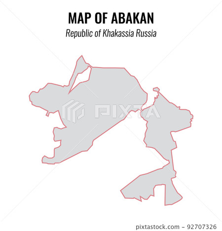 Map of Abakan The region of Russia 92707326