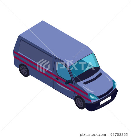 Isometric Bank Minivan Composition 92708265