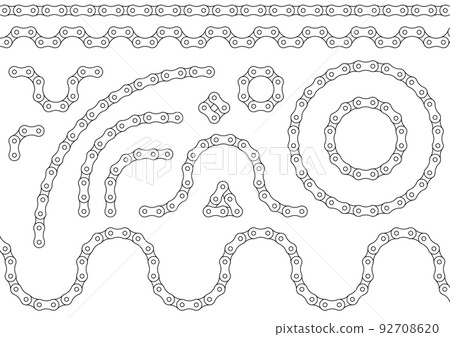 Roller chain illustration material Roller chain illustration material 92708620