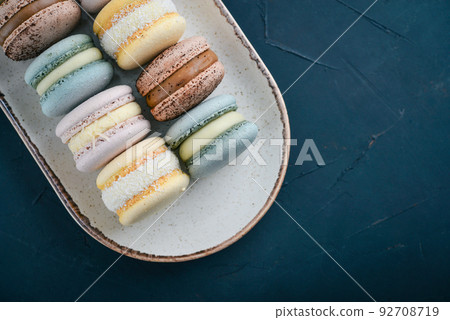 Colorful french macarons Colorful french macarons 92708719