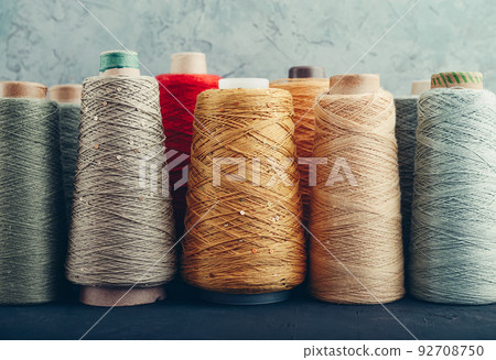 Set of colored yarn for knitting on cone Set of colored yarn for knitting on cone 92708750