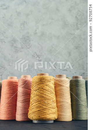 Set of colored yarn for knitting on cone Set of colored yarn for knitting on cone 92708754