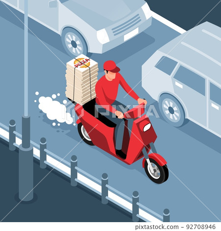 Delivery Man Isometric Illustration Delivery Man Isometric Illustration 92708946