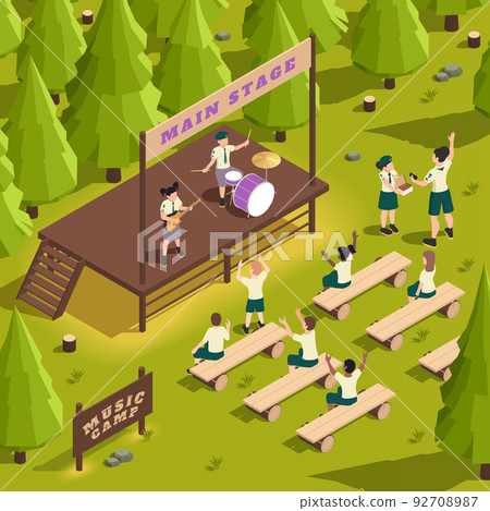 Summer Camp Illustration 92708987