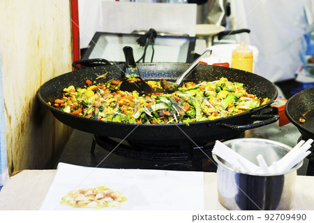 Asian food and traditions fair, festival, Chinese food fair on the street in Prague, Czech Republic. Asian food and traditions fair, festival, Chinese food fair on the street in Prague, Czech Republic. 92709490