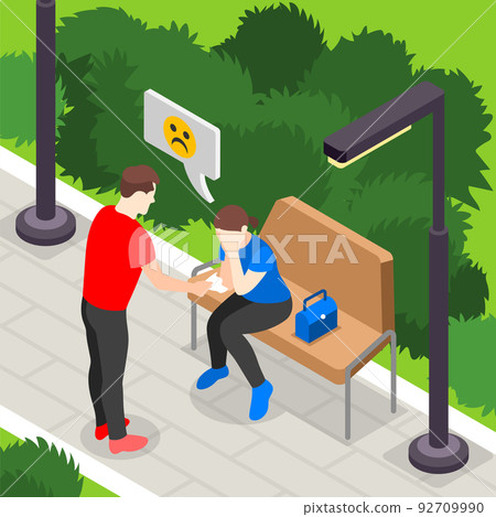 Empathy Characters Isometric Background Empathy Characters Isometric Background 92709990
