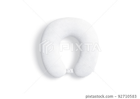 Blank white travel pillow mock up, top view Blank white travel pillow mock up, top view 92710583