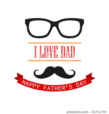 Happy Father's Day design on white background Happy Father's Day design on white background 92712704