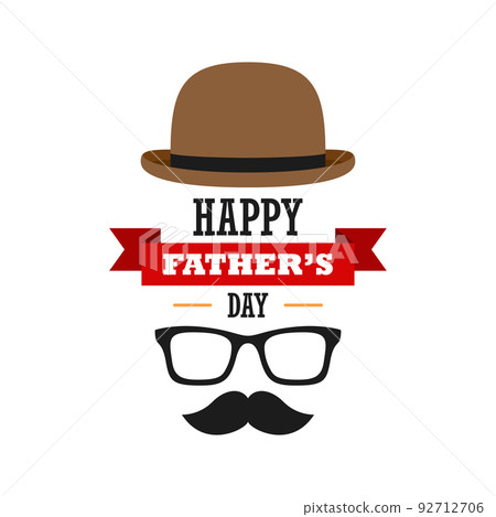 Happy Father's Day design on white background Happy Father's Day design on white background 92712706