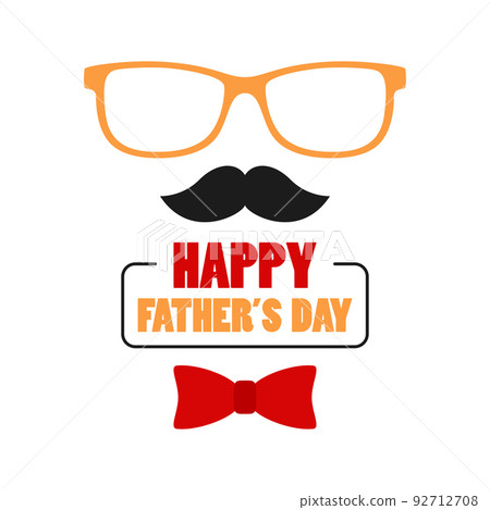 Happy Father's Day design on white background Happy Father's Day design on white background 92712708