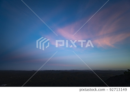 Evening view of Kujukutani Observation Park, Kimitsu City, Chiba Prefecture 92713149