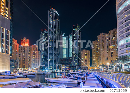 Dubai Marina at night Dubai Marina at night 92713969