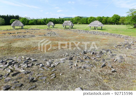 [和野市、國家特別史蹟、石排列遺址、大湯圓石的萬座圓石] 92715596