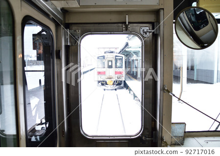 Scenery of the Soya Main Line from Asahikawa Station to Wakkanai Station in Hokkaido in December 2021 92717016