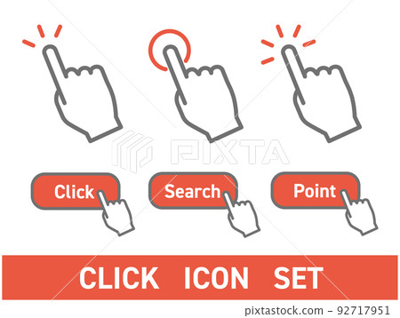 按鈕單擊手指圖標設置為紅色 92717951