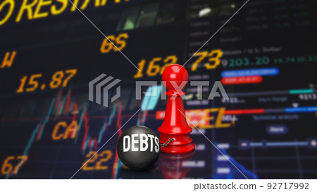 debts and red chess for business concept 3d rendering debts and red chess for business concept 3d rendering 92717992