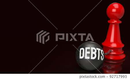 debts and red chess for business concept 3d rendering debts and red chess for business concept 3d rendering 92717993