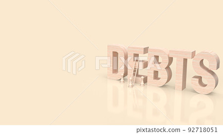 The debts wood text for business concept 3d rendering The debts wood text for business concept 3d rendering 92718051