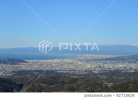 Suruga Bay seen from the Izu Skyline Suruga Bay seen from the Izu Skyline 92718626