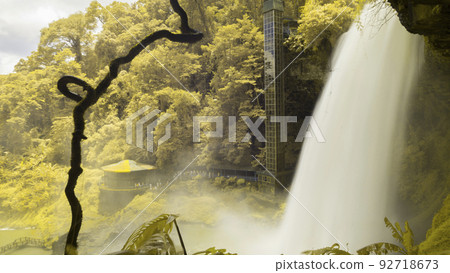Landscape photo infrared : Dambri waterfall. Landscape photo infrared : Dambri waterfall. 92718673