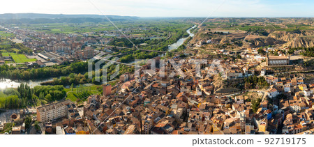 Drone photo of Fraga, Aragon, Spain Drone photo of Fraga, Aragon, Spain 92719175