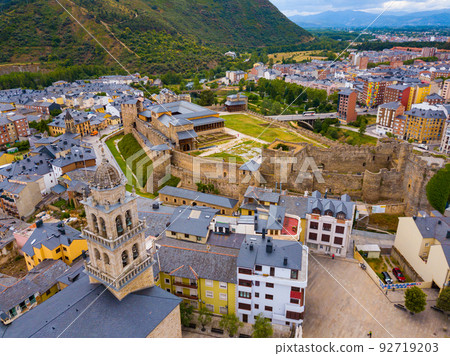 Ponferrada cityscape with Templar fortress Ponferrada cityscape with Templar fortress 92719203