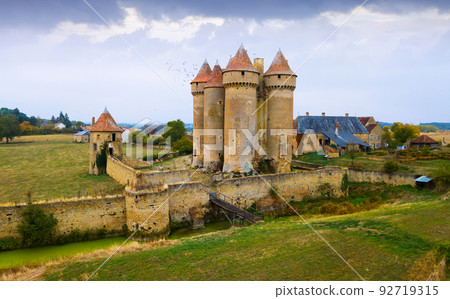 Aerial view of Chateau Sarzay Aerial view of Chateau Sarzay 92719315