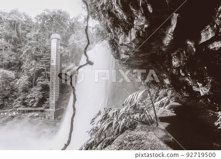 Landscape photo black and white film: Dambri waterfall Landscape photo black and white film: Dambri waterfall 92719500